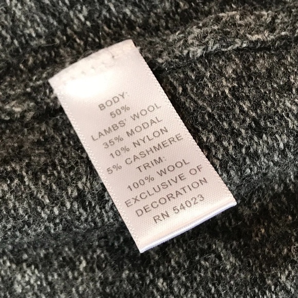 Banana Republic belted open front cardigan black and gray/Wool Cashmere Blend/XS - Picture 6 of 9